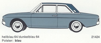 Hellblau 64 / Dunkelblau 64